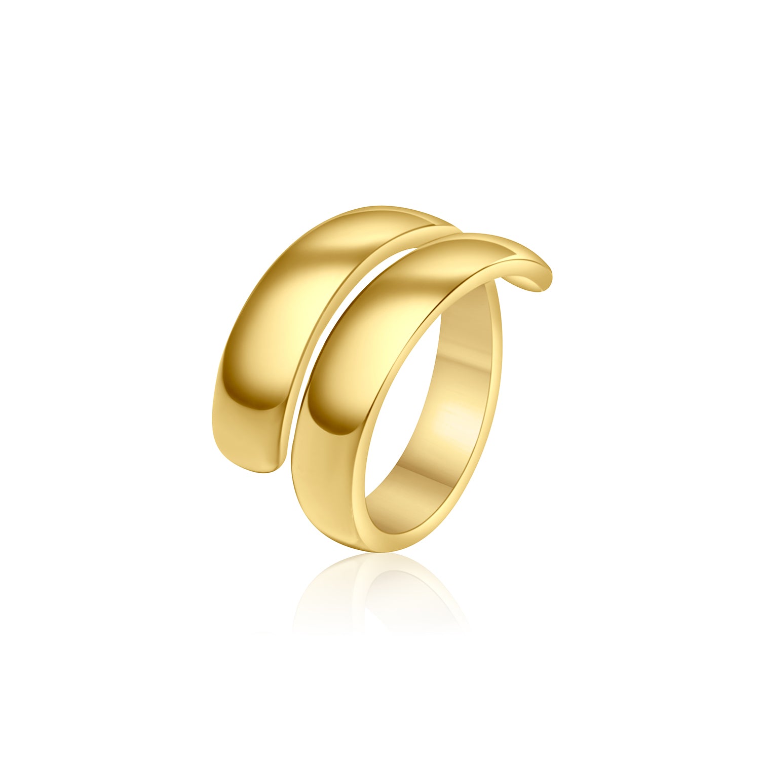 D.louise Double Trouble Ring Gold Tone Size 7